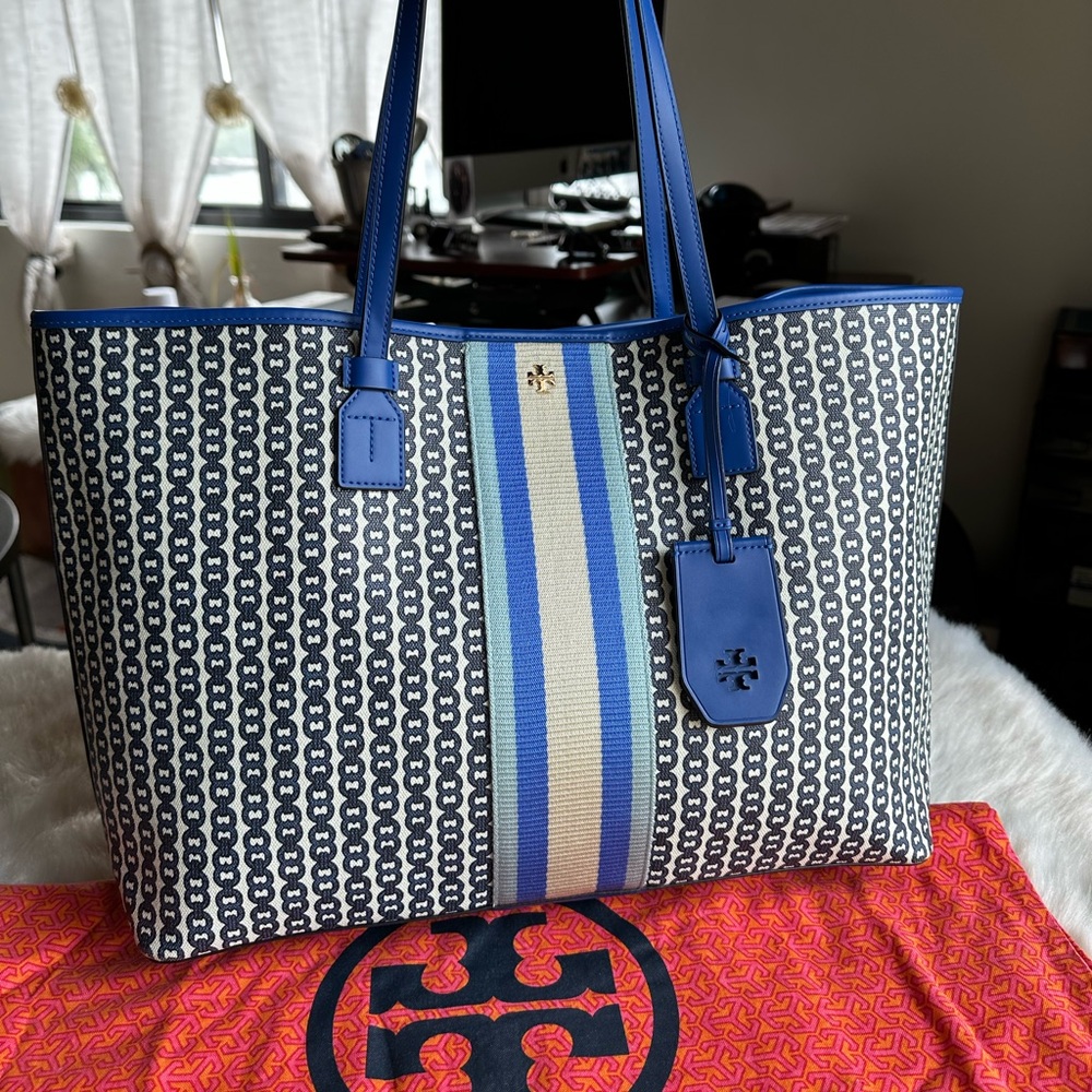 Tory Burch Blue Women's Tote Bag - Picture 10 of 13